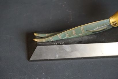 Alexandre KELETY Alexandre KELETY (1918-1940), "Faisan doré", bronze patine dorée,...