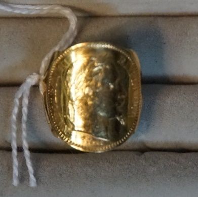 Bague en or d'un  20 francs Napoléon