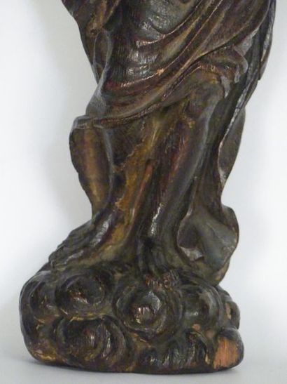 Paire de Saints en bois Paire de Saints en bois sculpté. XVIIIème siècle. Hauteur...