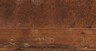 Coiffeuse de Charles Topino Coiffeuse en marqueterie de bois de rose et bois de violette...