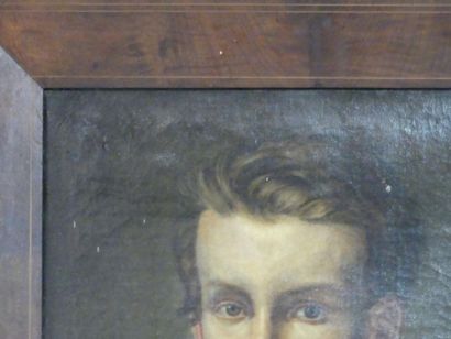 Ecole française du XIXème siècle. Portrait d'homme à la redingote Ecole française...