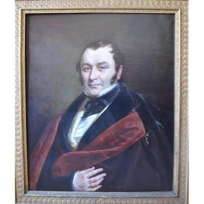 Charles PICQUE Charles PICQUE (1799-1869) Portrait d'homme, huile sur toile, Signé...