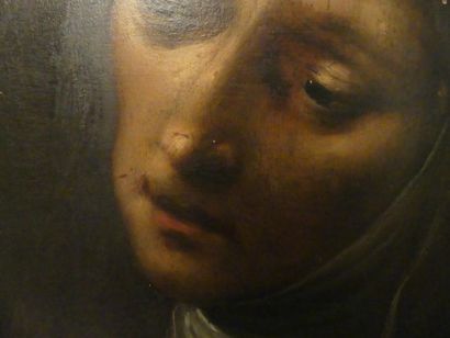 Portrait d'une religieuse Ecole Lombarde du XVIIème siècle. Portrait d'une religieuse....