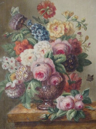 Jean-François ELIAERTS Attribué à Jean-François ELIAERTS (1761-1848) Bouquets sur...