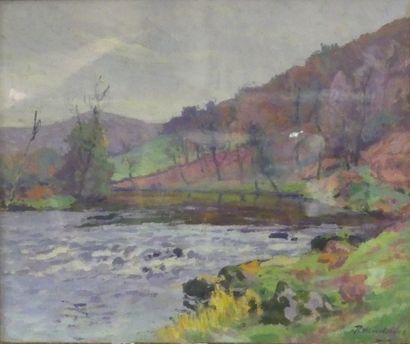 Paul MADELINE Paul MADELINE ( 1863-1920 ) Paysage, huile sur toile, Signé en bas...