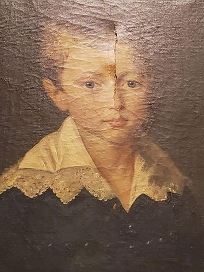 PORTRAIT D'ENFANT Ecole française du début XIXème siècle, Portrait d'enfant, huile...