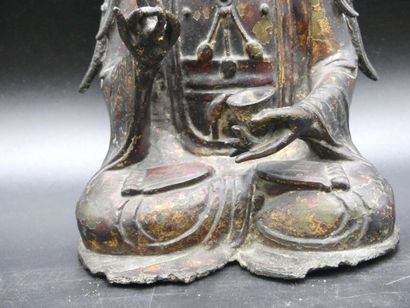 CHINE. Statuette. Dynastie Ming Statuette en bronze laqué or
Chine, dynastie Ming,...
