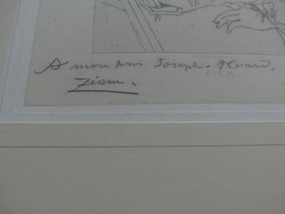 Félix ZIEM Portrait de Felix Ziem, eau-forte et pointe sèche sur papier. Dimensions...