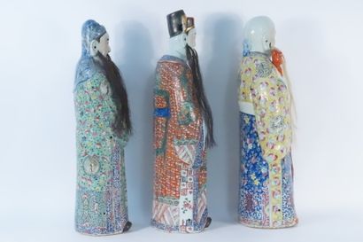 CHINE. Ensemble de trois statues d'immortels e CHINE, début du XXème siècle
Ensemble...