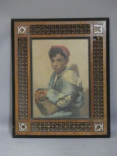 Nicola FORCELLA Nicola FORCELLA (c.1868), Portrait de jeune homme, huile sur toile,...