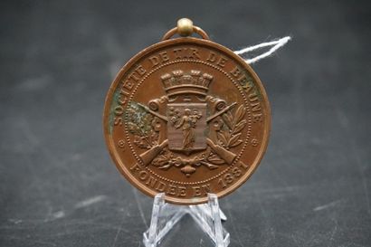 null Médaille Société de tir de Beaune, fondée en 1881. Diamètre: 5cm