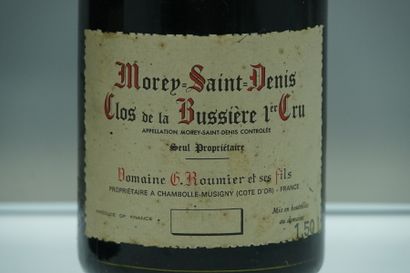 2 magnums (1,5 l) de Morey Saint Denis Clos de la Bussière 1er Cru 1978 domaine Georges...