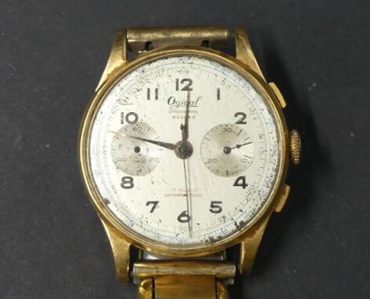 OGIVAL OGIVAL chronographe suisse, boitier or 18k. Diamètre:36mm. Fonctionnement...