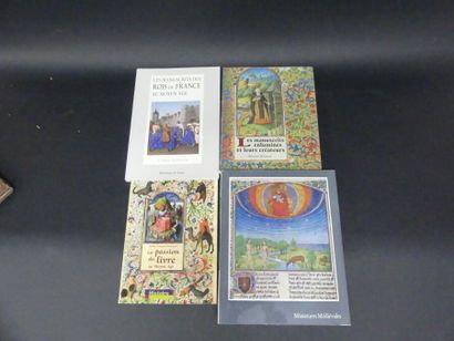 [ MINIATURES ] LOT de 4 ouvrages sur les miniatures du Moyen Âge. [ MINIATURES ]...