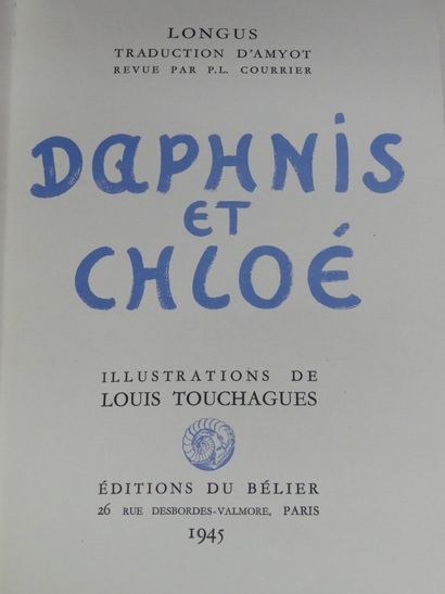 LONGUS, ill. de Louis TOUCHAGUES. LONGUS, Daphnis et Chloé, chaque volume est illustré...