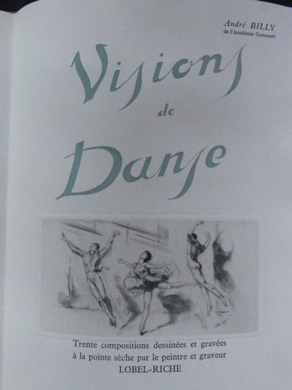 André BILLY, Ill. LOBEL-RICHE, Visions de Danse. André BILLY, Visions de Danse, Illustré...