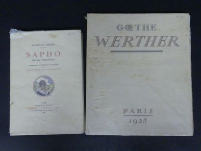 Alphonse DAUDET, Sapho. ill. LEROUX et BOUCHE-LECLERCQ. & GOETHE , Werther. Alphonse...