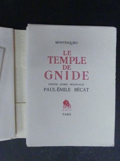 MONTESQUIEU, ill. Paul-Emile BECAT, Le Temple de Gnide. MONTESQUIEU, Le Temple de...