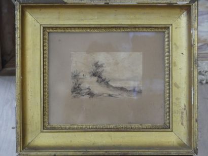 ETIENNE RAFFORT (1802-1895), Paysage animé ETIENNE RAFFORT (1802-1895), Paysage animé,...