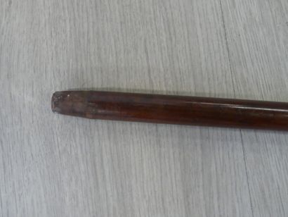 Canne Canne en bois plaqué et corne. Hauteur : 85 cm.