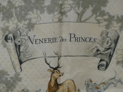 HERMES HERMES. Carré en soie Venerie des Princes : Le Prince de Condé, Le Duc d'Orléans,...