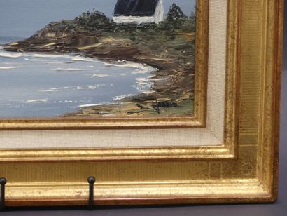null Robert JUTHIER , ambiance bretonne huile sur toile , Signé en bas à droite,...