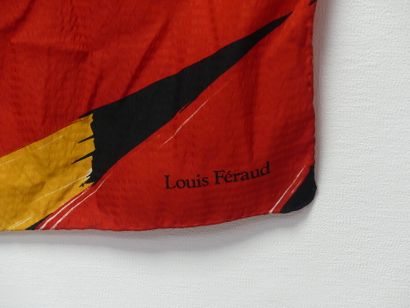 Louis FERAUD Louis FERAUD. Foulard multicolore. Dimensions: 90x88cm. Usures d'us...