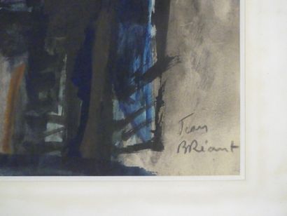 Jean BRIANT. Couple au balcon Jean BRIANT (1915-1990). Couple au balcon, aquarelle,...