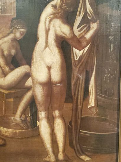 Femmes à leur toilette Ecole FRANCAISE vers 1600, deuxième école de FONTAINEBLEAU,...