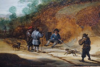 Lodewyck DE VADDER Lodewyck DE VADDER (1605-1655) Paysage animé, huile sur panneau....
