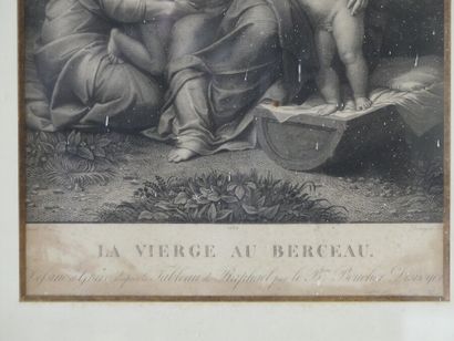 La belle jardinière & La Vierge au berceau DESNOYERS AUG, d'après Raphaël. La belle...