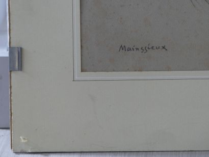 Lucien MAINSSIEUX Lucien MAINSSIEUX (1885-1958) Profil de femme, pastel sur papier,...
