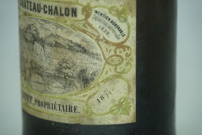 null 1 bouteille de Château Chalon 1874 (millésime manuscrit) Bury