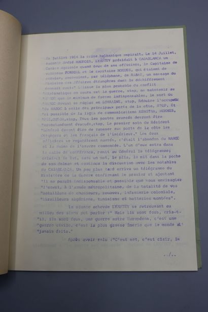 null Recueil Tapuscrit A4 , Quelques souvenirs du Général TARRIT sur le Maréchal...