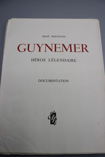  [GUYNEMER] - HERVOUIN (René). Guynemer Héros légendaire. Paris, Editions Monceau,...