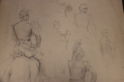 null [DESSINS] - DETAILLE (Edouard), peintre de scènes militaires (Paris 1848-1912).



Ensemble...