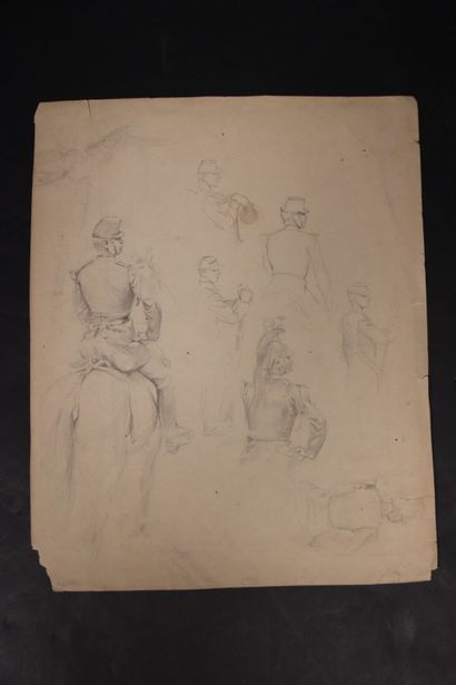 null [DESSINS] - DETAILLE (Edouard), peintre de scènes militaires (Paris 1848-1912).



Ensemble...