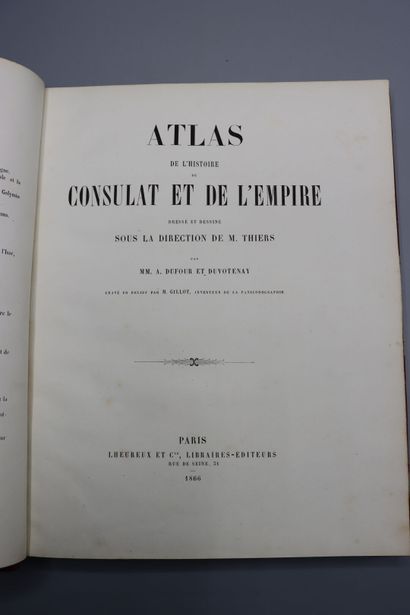 null [THIERS/ATLAS] - Ensemble des 2 atlas nécessaires aux célèbres séries d'Adolphe...
