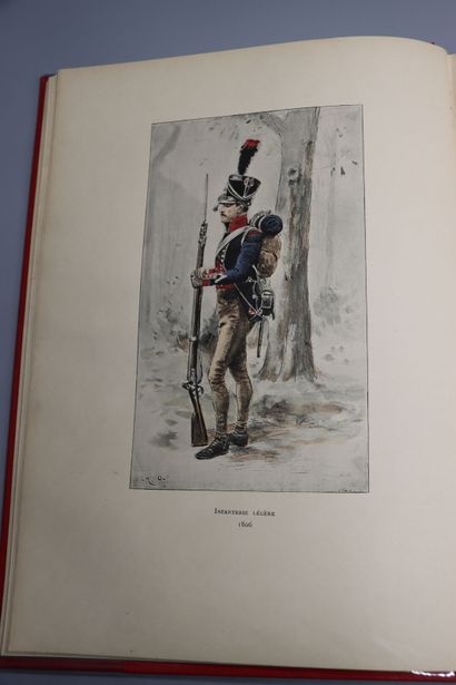  FALLOU (L.). Album de l'Armée Française (de 1700 à 1870). Paris, La Giberne, 1902....