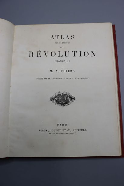null [THIERS/ATLAS] - Ensemble des 2 atlas nécessaires aux célèbres séries d'Adolphe...