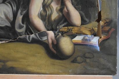 Marie-Madeleine Ecole française du XVIIIème siècle, Marie-Madeleine, huile sur toile....