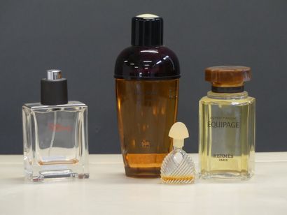 HERMES HERMES. Réunion de trois flacons de parfums: Terre d'Hermès (eau de toilette,...
