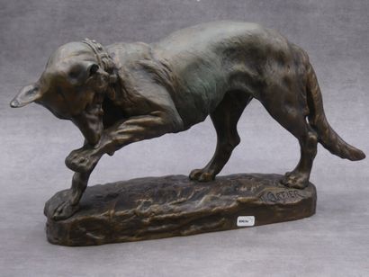 Thomas Francois CARTIER Thomas François CARTIER (1879-1943) Berger allemand, bronze...