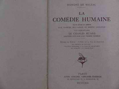 Honoré de BALZAC, La Comédie Humaine, ill. HUARD Honoré BALZAC : La Comédie Humaine,...