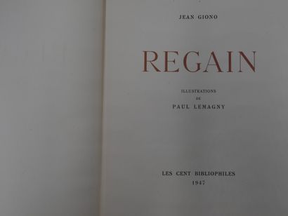 Jean GIONO, Regain. Jean GIONO, Regain. Illustrations dans et hors texte de Paul...