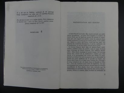 Max JACOB, Méditations E.O. Max JACOB. Méditations. Édition établie et présentée...