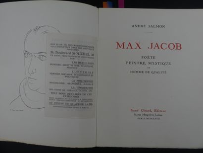 SALMON, Max JACOB , E.O [Max JACOB] - SALMON André, Max Jacob Poète, Peintre, Mystique...
