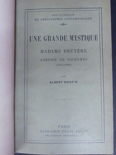 [Religiosa] Madame BRUYERE, SOLESMES Albert HOUTIN, Une grande Mystique, Madame BRUYERE...