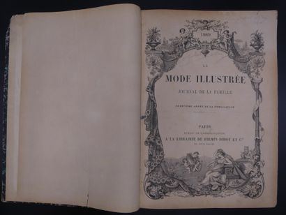 Albums reliés "La mode illustrée" La mode illustrée, Journal de La Famille, 3 volumes...
