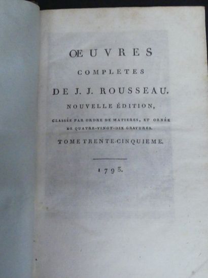 Jean Jacques ROUSSEAU, Oeuvres , et LA LECTURE Magazine Littéraire. Réunion d'ouvrages...